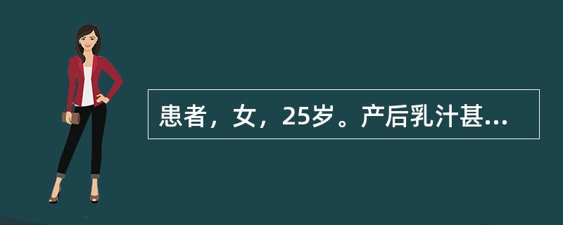 患者，女，25岁。产后乳汁甚少，乳汁稀薄，乳房柔软无胀感，面色少华，倦怠乏力，纳可，寐安，二便调，舌质淡，苔薄白，脉细弱。其证候为