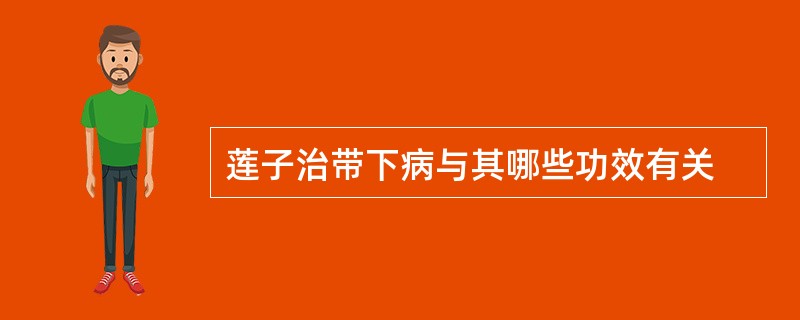 莲子治带下病与其哪些功效有关