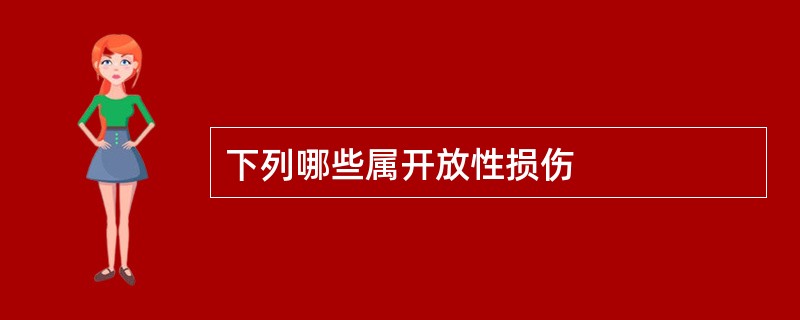 下列哪些属开放性损伤