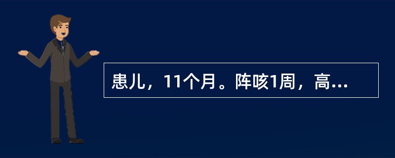 患儿，11个月。阵咳1周，高热2天，伴有喘憋。面色苍白，呼吸急促。查体：体温39℃，心率160次/分，呼吸50次/分，两肺闻及少量细湿啰音。胸片示右上肺小片状阴影。提示：患儿喘促而面唇青紫。可加用的药