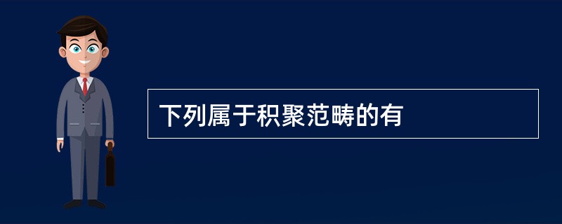 下列属于积聚范畴的有