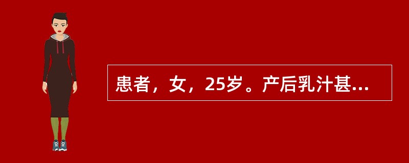 患者，女，25岁。产后乳汁甚少，乳汁稀薄，乳房柔软无胀感，面色少华，倦怠乏力，纳可，寐安，二便调，舌质淡，苔薄白，脉细弱。其证候为