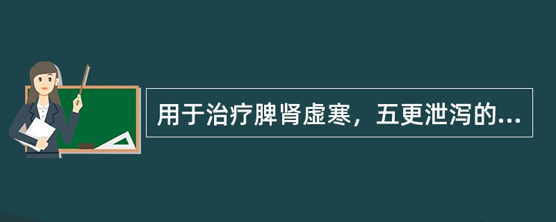 用于治疗脾肾虚寒，五更泄泻的是()