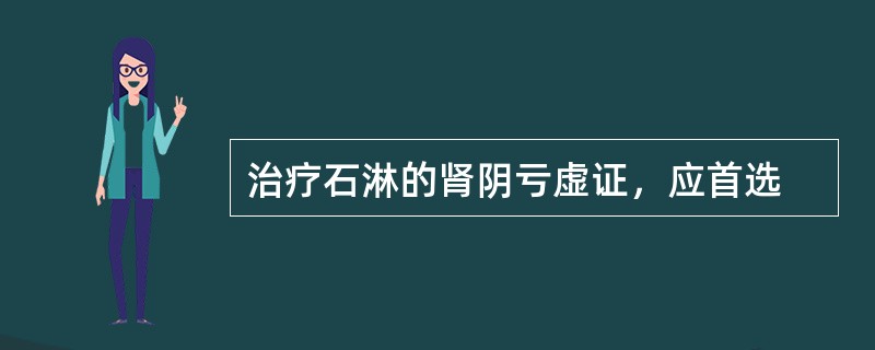 治疗石淋的肾阴亏虚证，应首选