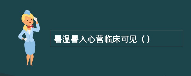 暑温暑入心营临床可见（）