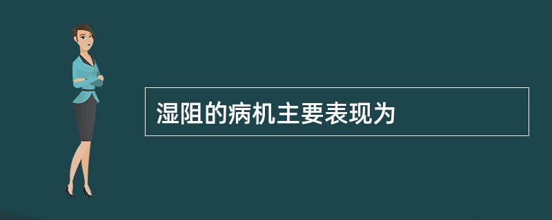 湿阻的病机主要表现为