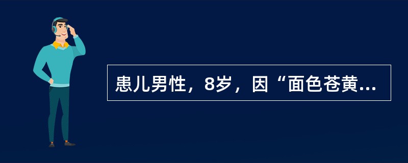 患儿男性，8岁，因“面色苍黄，唇淡甲白，神疲乏力，时感头晕，食欲不振”来诊。患者肌肉松弛，大便不调，舌质淡，苔白，脉细无力，指纹淡红。治疗应首选的方剂是