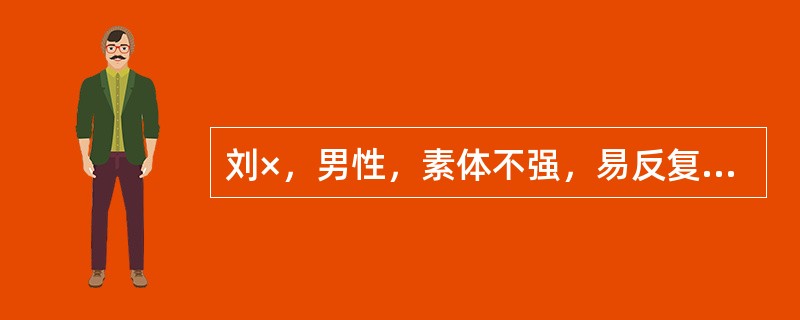 刘×，男性，素体不强，易反复感冒，气短懒言，自汗，时寒时热，舌质淡，苔薄白，脉虚弱。此患者的治疗当选何法