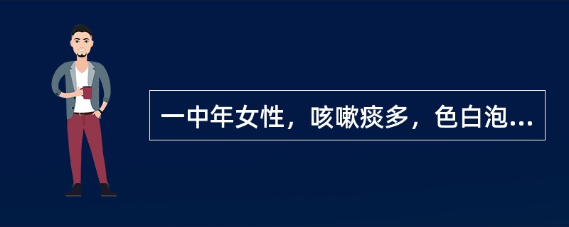 一中年女性，咳嗽痰多，色白泡沫状，短气喘息，不能平卧．稍劳即重，汗出怕风，纳少脘痞，舌淡脉滑。如经过治疗病情缓解可由下列哪种方剂进行调治