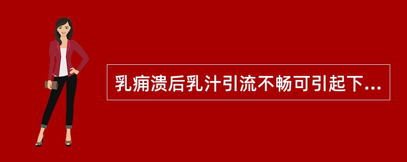 乳痈溃后乳汁引流不畅可引起下列变化（）