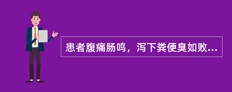 患者腹痛肠鸣，泻下粪便臭如败卵，泻后痛减，泻而不爽，伴有不消化食物，脘腹胀满，嗳气酸腐，不思饮食，舌苔黄厚腻，脉滑。那么，下列方剂中针对本病本证治疗应首选的方剂为