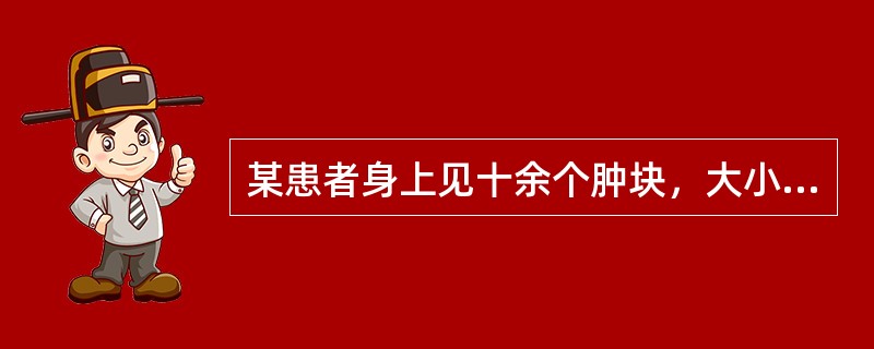 某患者身上见十余个肿块，大小不一，质地柔软，表面光滑，有囊性感，可压入皮下，放手随即弹起。内治治则为：