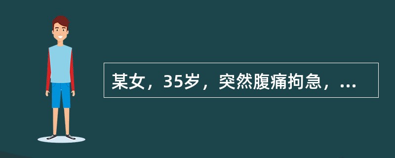 某女，35岁，突然腹痛拘急，拒按，遇寒痛甚，得温痛减，形寒肢冷，大便清稀，舌质淡白，苔白，脉沉紧。首选方剂为