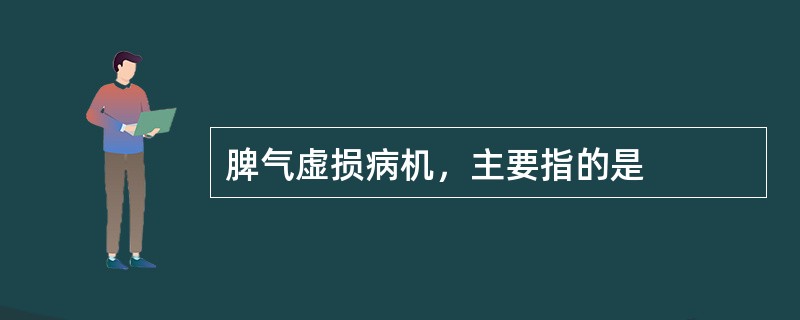 脾气虚损病机，主要指的是