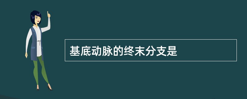 基底动脉的终末分支是