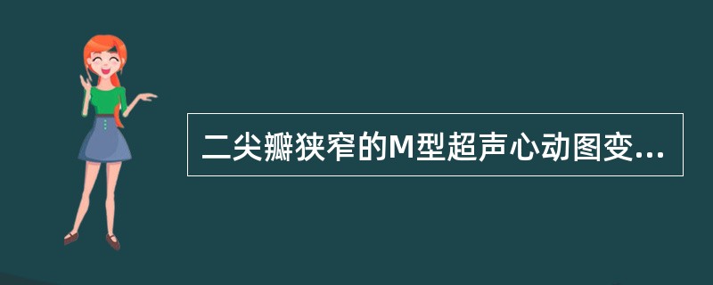 二尖瓣狭窄的M型超声心动图变化为