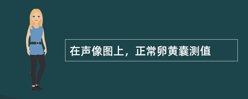 在声像图上，正常卵黄囊测值