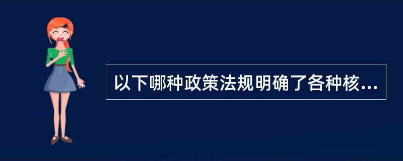 以下哪种政策法规明确了各种核医学诊断中的活度指导水平