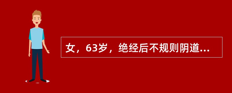 女，63岁，绝经后不规则阴道流血2个月。患者做MRI检查如下图，最可能的诊断是<img border="0" style="width: 226px; height