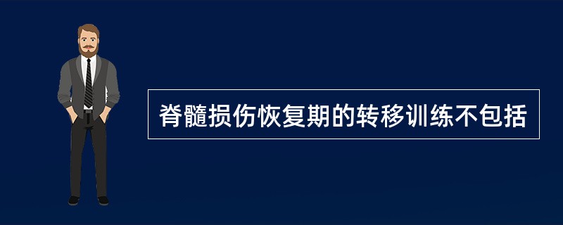 脊髓损伤恢复期的转移训练不包括