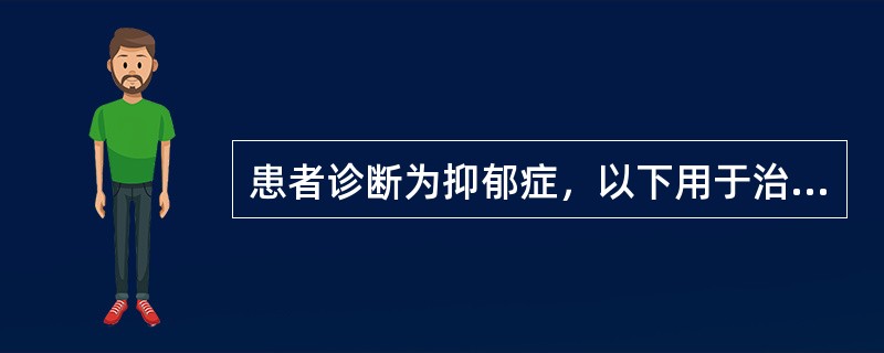 患者诊断为抑郁症，以下用于治疗最适宜的药物是