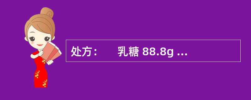 处方： 　乳糖 88.8g 　　　糖粉 38.0g 　　　10%硝酸甘油乙醇溶液 0.6g 硝酸甘油 　　　淀粉浆 适量 　　 硬脂酸镁 0g 制成1000片（每片含硝酸甘油0.5mg）病下列关于药材