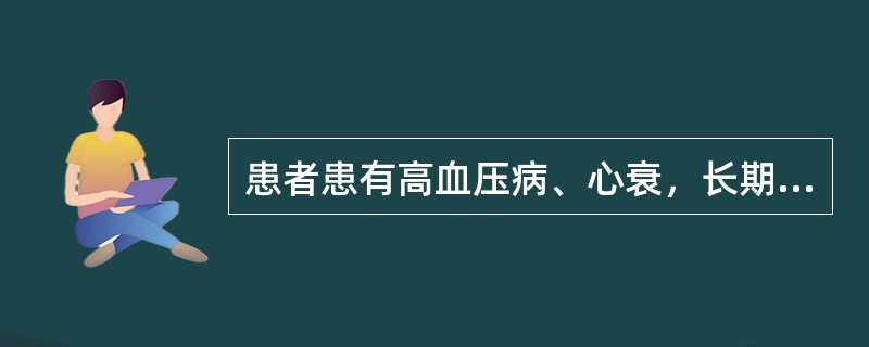 患者患有高血压病、心衰，长期用降压药合并利尿剂，速尿每日2次，口服。最近患者自感全身无力明显，应注意是否出现