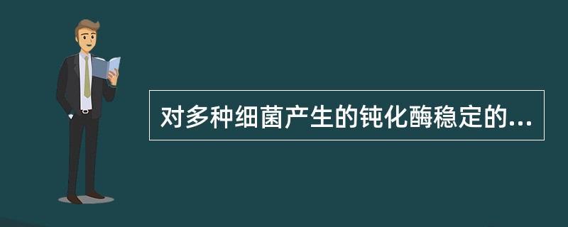 对多种细菌产生的钝化酶稳定的抗生素是