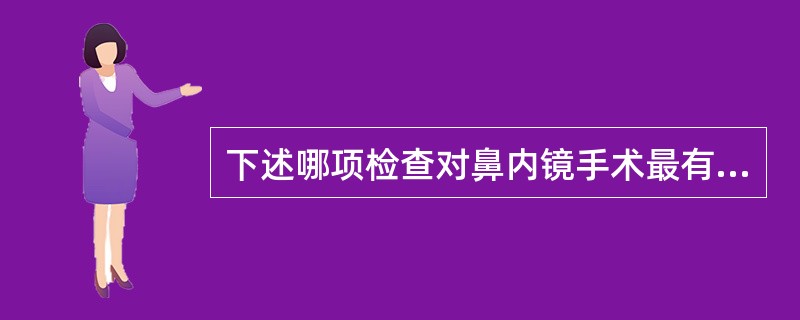 下述哪项检查对鼻内镜手术最有意义