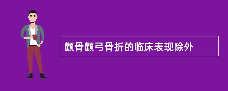 颧骨颧弓骨折的临床表现除外