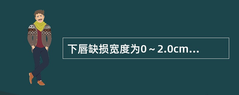 下唇缺损宽度为0～2.0cm者，宜采用的修复方法有