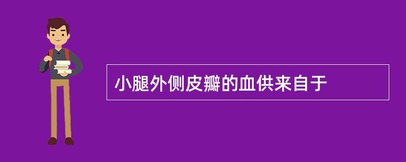 小腿外侧皮瓣的血供来自于