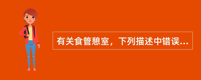 有关食管憩室，下列描述中错误的是哪一项