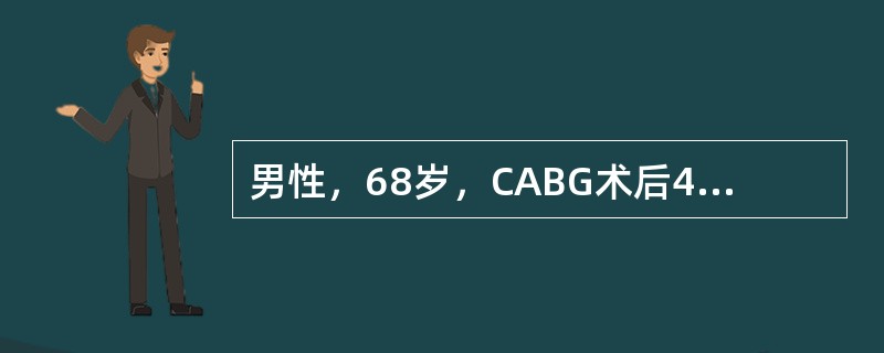 男性，68岁，CABG术后4小时出现血压下降并持续低血压伴心律改变此时首先应查的项目是