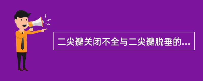 二尖瓣关闭不全与二尖瓣脱垂的鉴别要点是