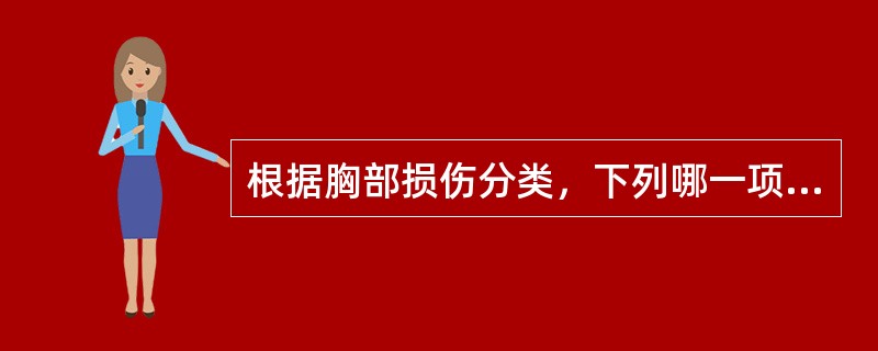 根据胸部损伤分类，下列哪一项属于开放性损伤