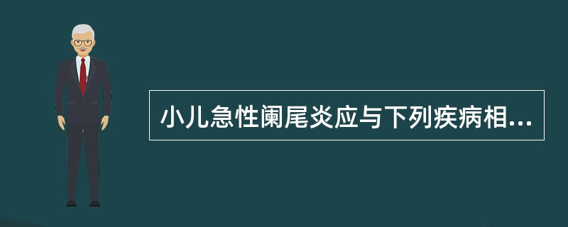 小儿急性阑尾炎应与下列疾病相鉴别