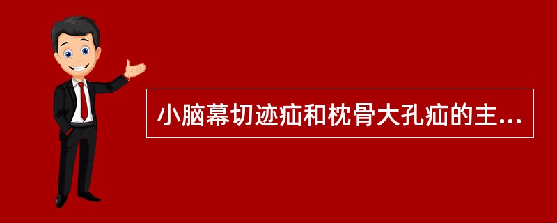 小脑幕切迹疝和枕骨大孔疝的主要区别为