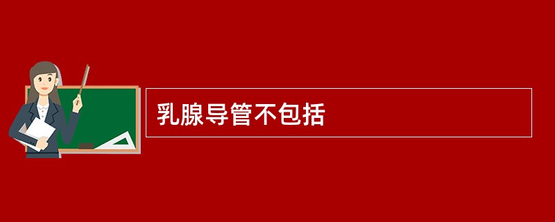 乳腺导管不包括