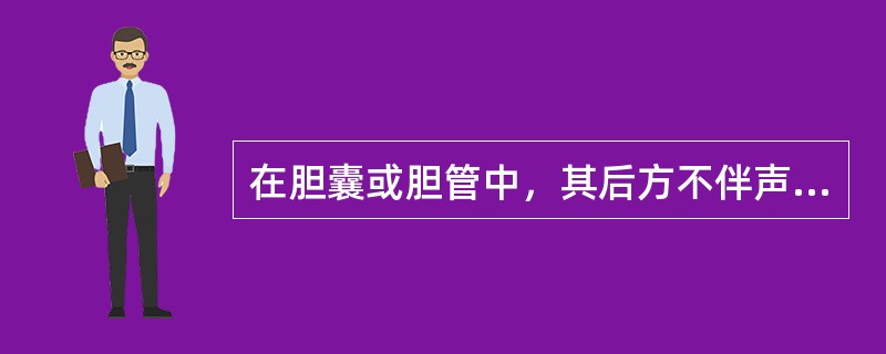 在胆囊或胆管中，其后方不伴声影的回声团不可能是