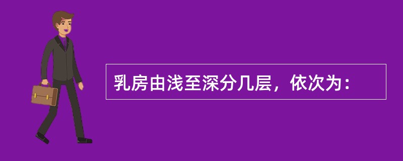 乳房由浅至深分几层，依次为：