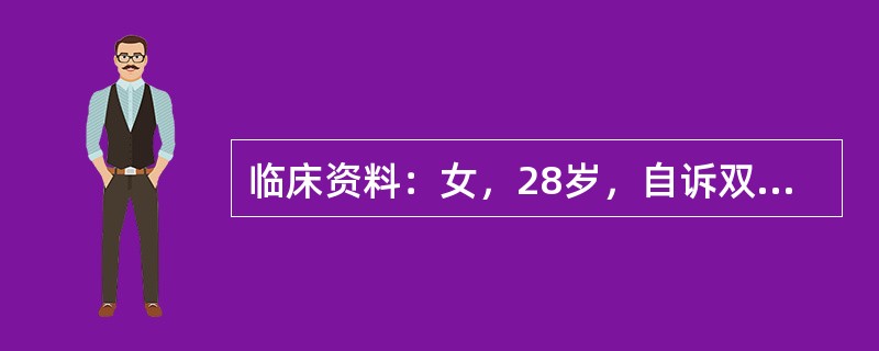 临床资料：女，28岁，自诉双侧乳房胀痛。超声综合描述：右乳腺腺体层厚1．1cm，左乳腺腺体层厚1．0cm，双乳腺腺体层结构紊乱，内可见大小不等管状无回声，右乳腺外下象限可见0．4cm×0．5cm低回声