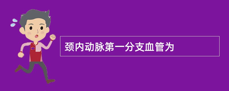 颈内动脉第一分支血管为