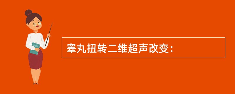 睾丸扭转二维超声改变：