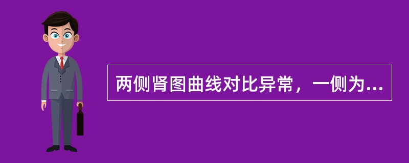 两侧肾图曲线对比异常，一侧为小肾图，另一侧曲线形态正常，可见于()