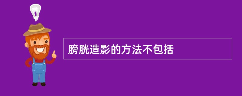 膀胱造影的方法不包括