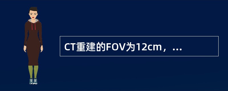 CT重建的FOV为12cm，矩阵大小为512×512，则重建后图像的最大空间分辨率可为