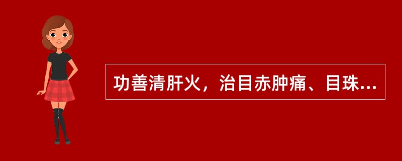 功善清肝火，治目赤肿痛、目珠疼痛的药物是()