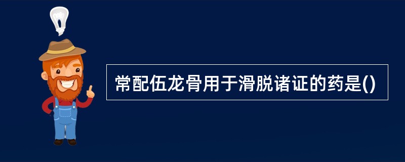 常配伍龙骨用于滑脱诸证的药是()