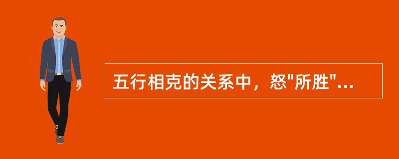 五行相克的关系中，怒"所胜"的情志是